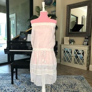 Vineyard Vines Cotton Crochet Strapless Coverup